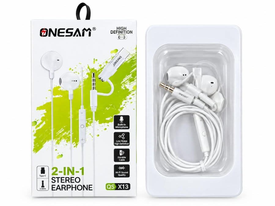 Set de auriculares estéreo ONESAM OS-X13 (2-in-1 Stereo Earphone)