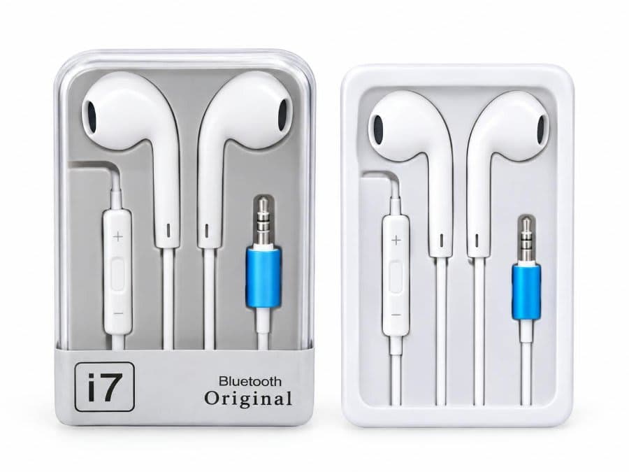 Auriculares cableados i7 Original con conectividad Bluetooth
